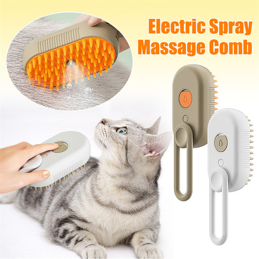 Cat Steam Brush Steamy Dog Brush 3 In 1 Electric Spray Cat Hair Brushes For Massage Pet Grooming Comb Hair Removal Combs Pet Products - My Store