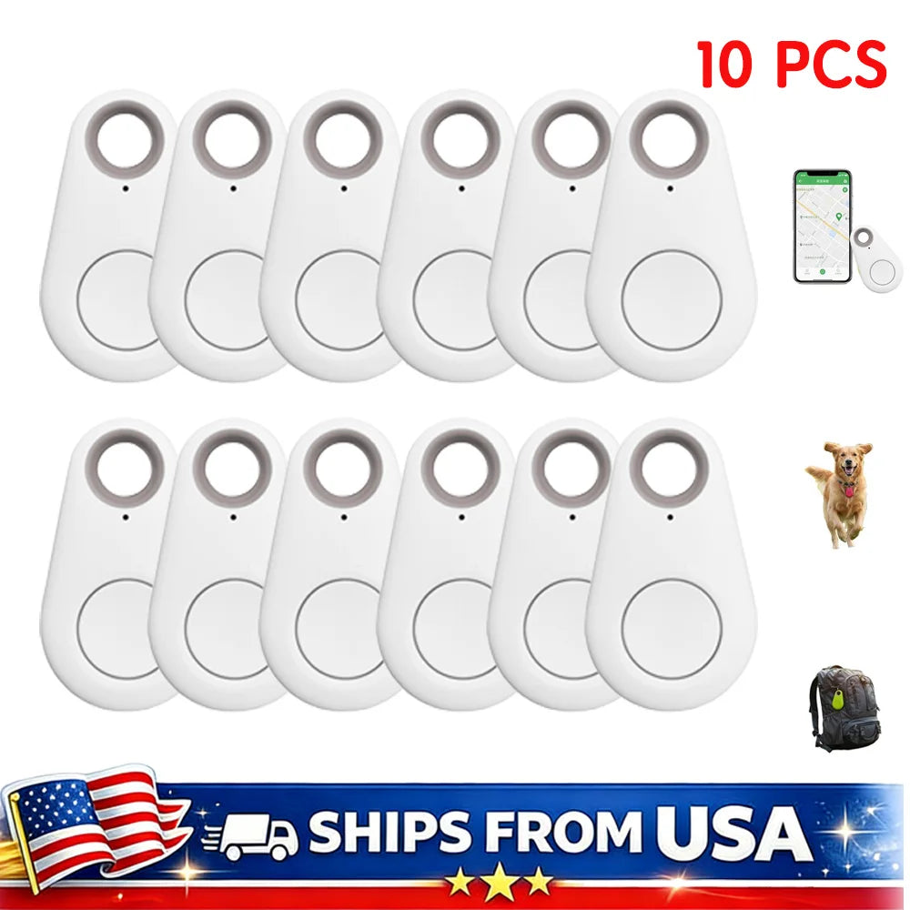 Key Finder Locator, 10 Pack GPS Tracker, Anti Lost Alarm Device, Real Time Tracking for Dogs and Cats Wallets, Keys, Luggage