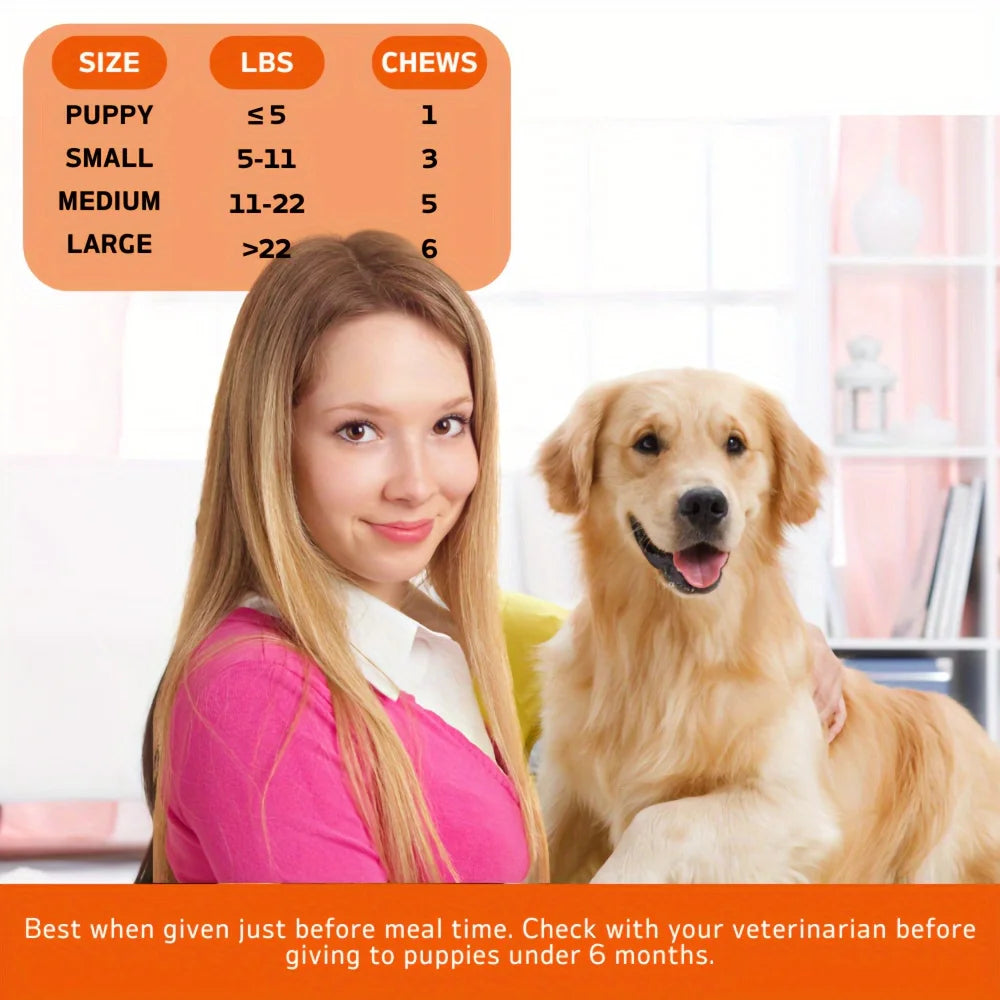 Hip and Joint Supplement for Dogs with Glucosamine Chondroitin, Vitamin A