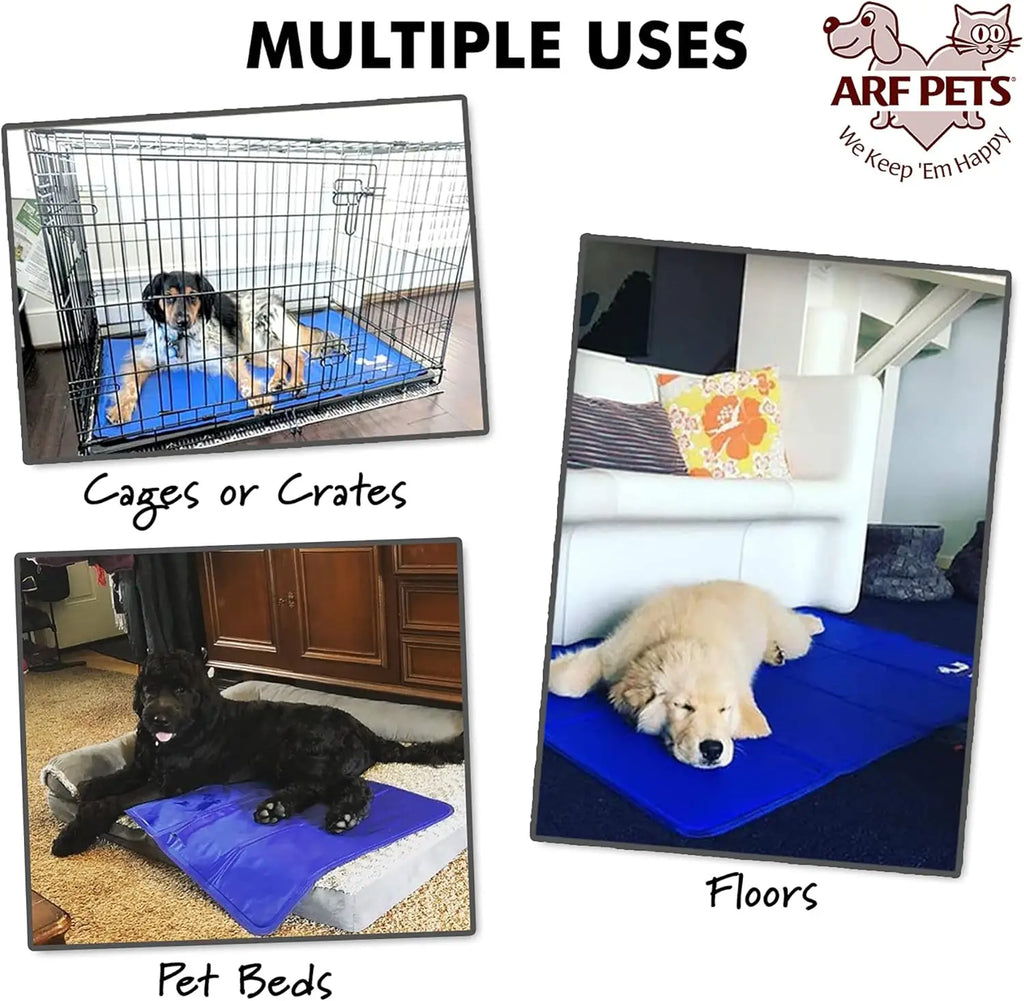 Large Dog Cooling Mat 35x55 Inches, Non-Toxic Gel Pad for Kennels and Beds, No Electricity Needed