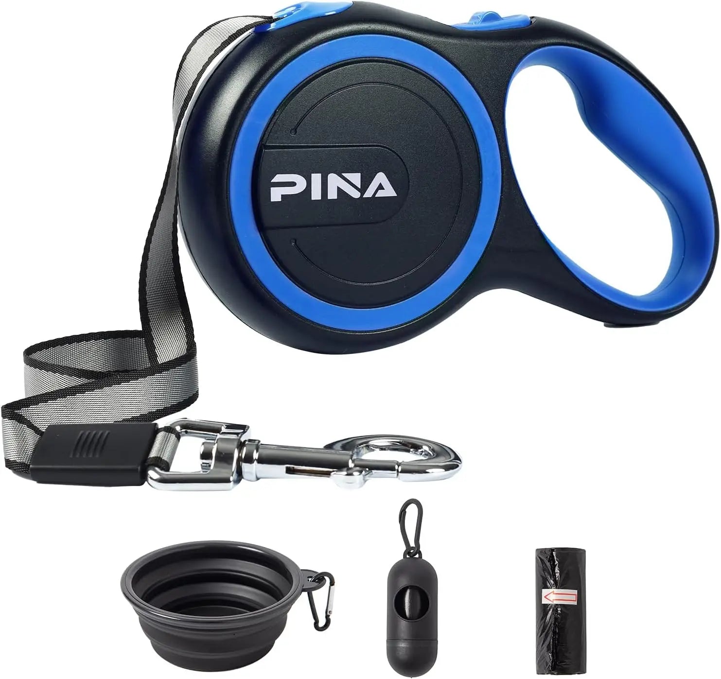 Retractable Dog Leash, 26ft for Small to Large Dogs, Up to 110lbs, Tangle-Free, Reflective Nylon with Anti-Slip Handle and Brake