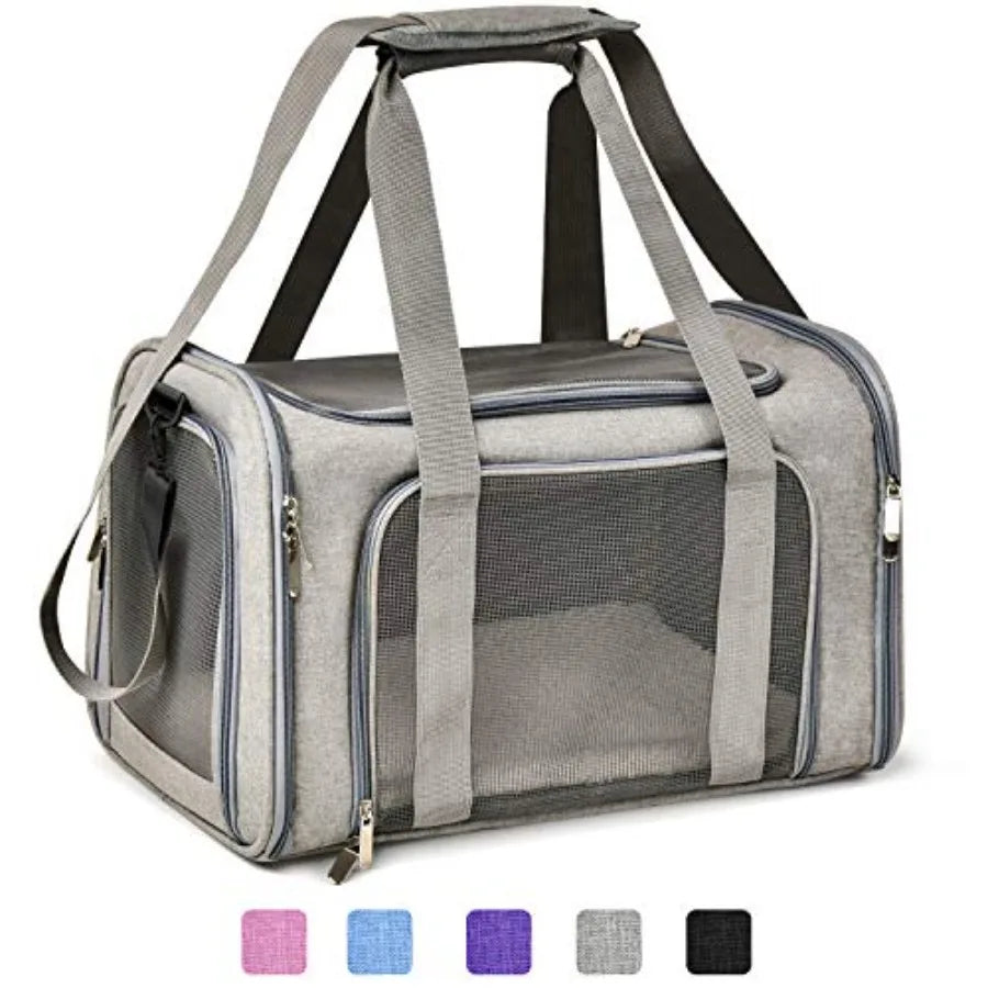 Pet Carrier For Small/Medium, Up To 15lbs, TSA Airline Approved