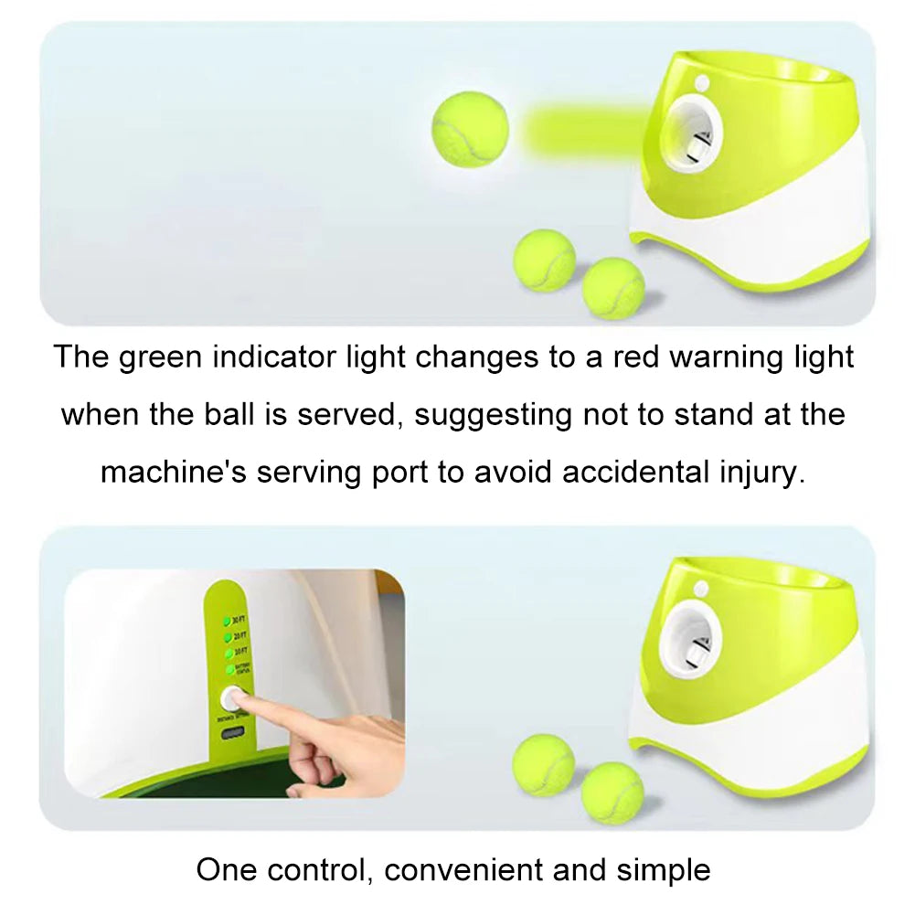 Automatic Dog Ball Thrower, Launcher, Interactive Dog Fetch Machine with 3 Tennis Balls for Indoor/Outdoor Throwing
