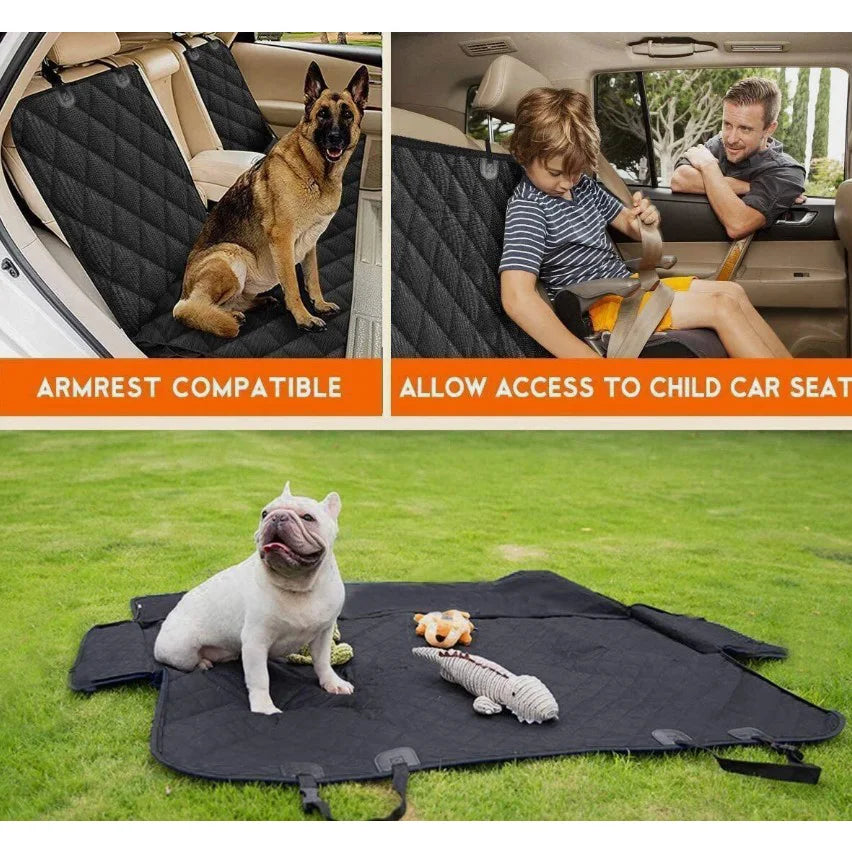 Universal Back Seat Cover For Dogs & Cats, Waterproof, Auto, SUV, Truck, Rear Seat Protector Mat, Nonslip, Safety.