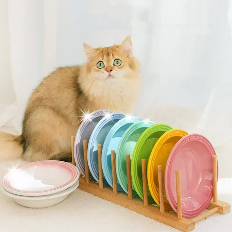 Extra Wide Cat Food Bowl, Elevated, Whisker, Stress-Free