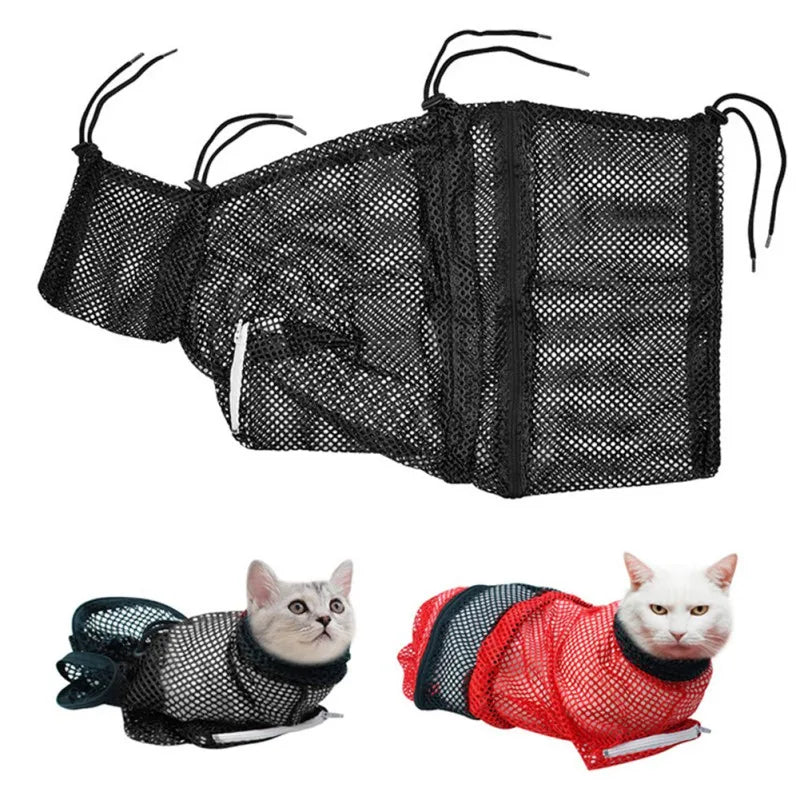 Cat Bathing, Grooming, Shower Bag, Adjustable, Cat Restraint Bag, Anti Scratching, Nail Trimming, Ear Cleaning, Cat Supplies