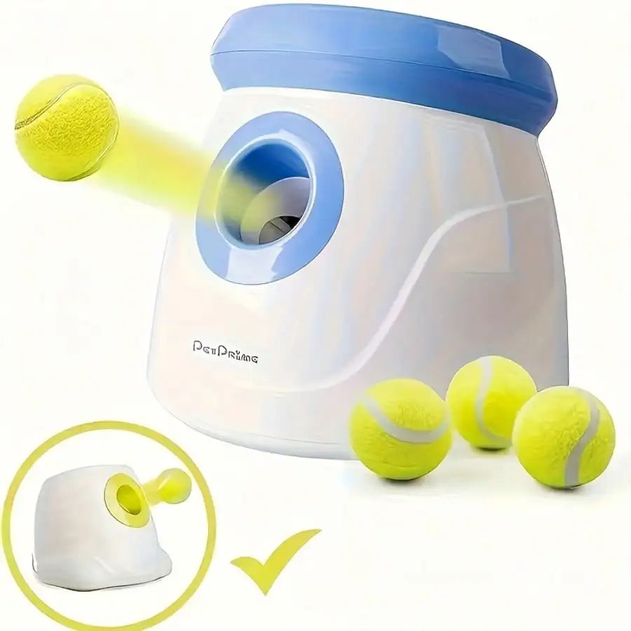 4-Pack Interactive Dog Tennis Balls - High Stretch Rubber for Small & Medium Dogs
