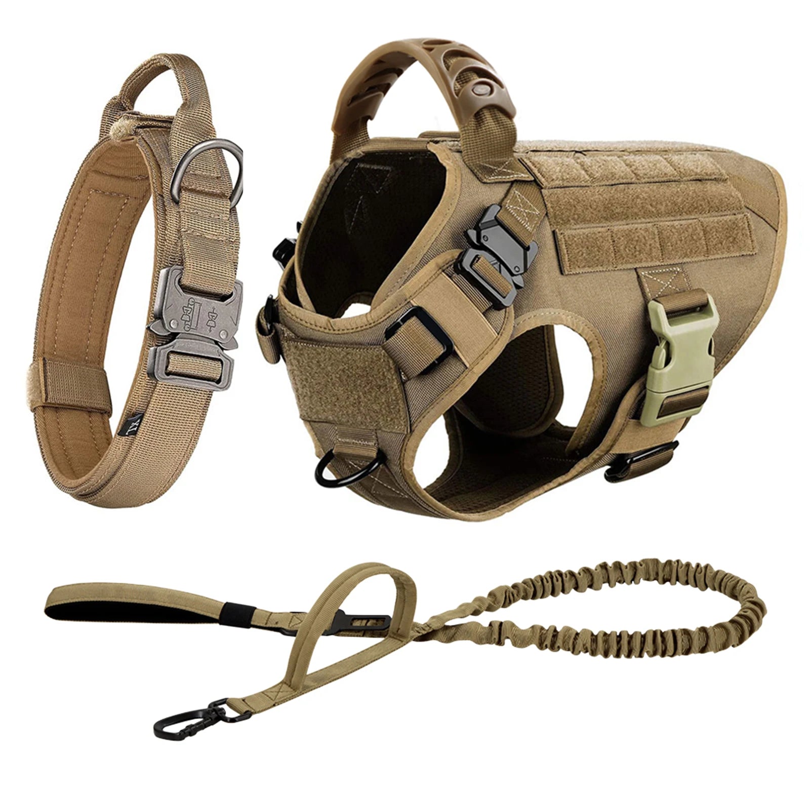 Large Dog Harness and Leash Set, Training Walking Vest Dog Harness and Collar for Medium/Large Dogs