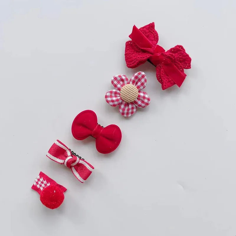 5pcs Dog & Cat Grooming Bows Fashion, Pet Dog Hair Clips, Hair Accessories