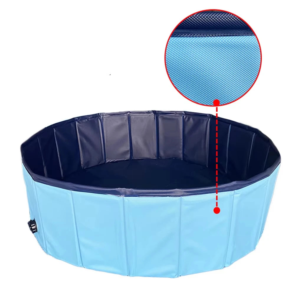 Dog Swimming Pool or Pool Cover Portable Plastic Pool Grooming Tub, Scratch Resistance