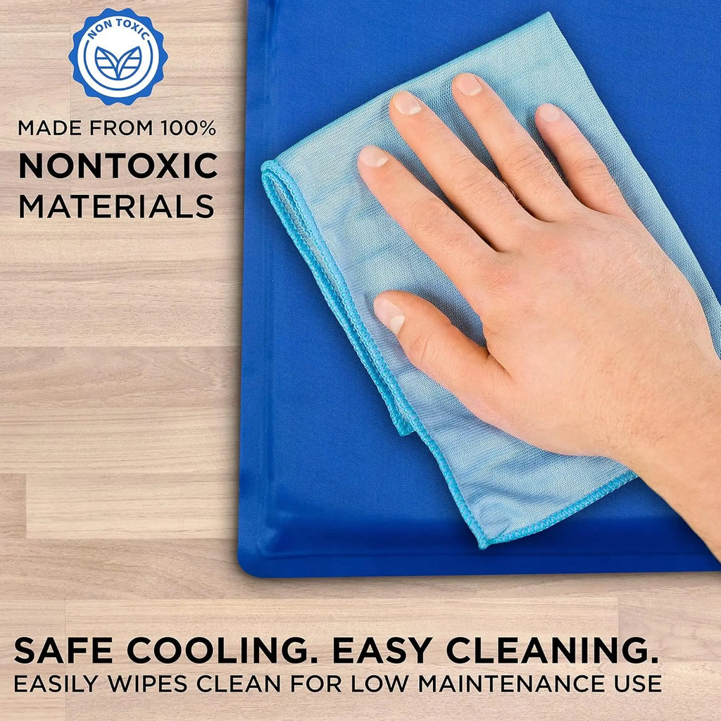 Large Dog Cooling Mat 35x55 Inches, Non-Toxic Gel Pad for Kennels and Beds, No Electricity Needed