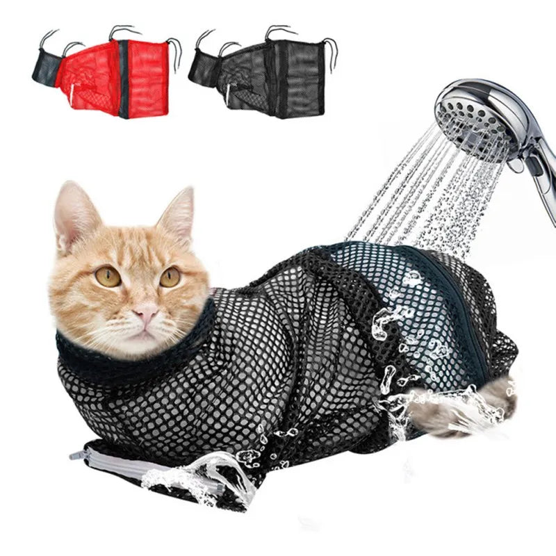 Cat Bathing, Grooming, Shower Bag, Adjustable, Cat Restraint Bag, Anti Scratching, Nail Trimming, Ear Cleaning, Cat Supplies