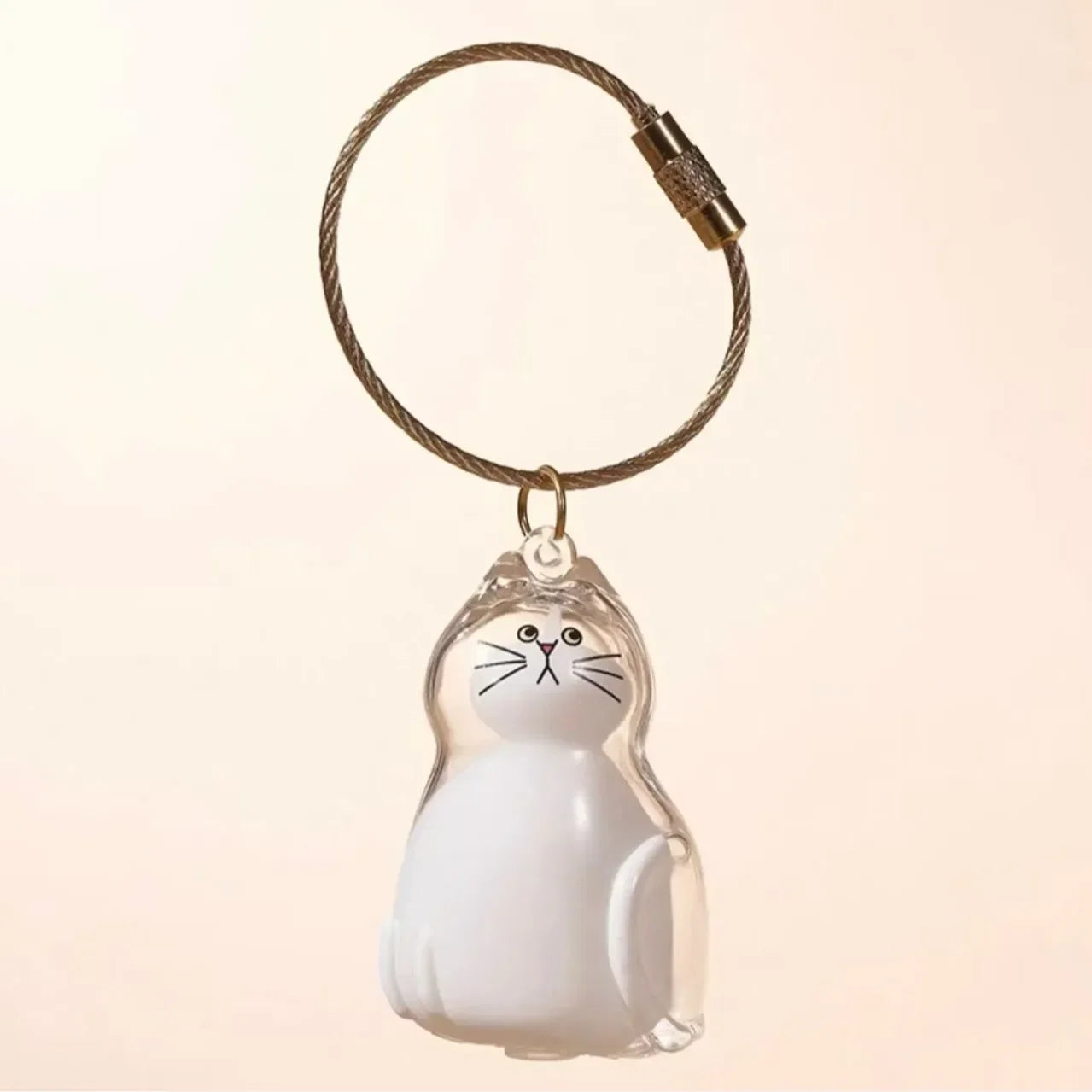 Transparent Dog & Cat Hair Storage Container, Adorable Pet Keepsake Capsule, Pendant,  Key Ring, Pet Lovers, Memorial Keychain