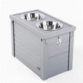 ECOFLEX, Elevated Dog Feeder, Sliding Lid Storage Bin, Small Spaces, Taller Dogs, Easy to Clean