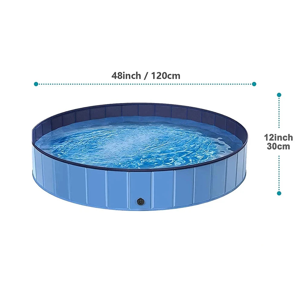 Dog Swimming Pool or Pool Cover Portable Plastic Pool Grooming Tub, Scratch Resistance