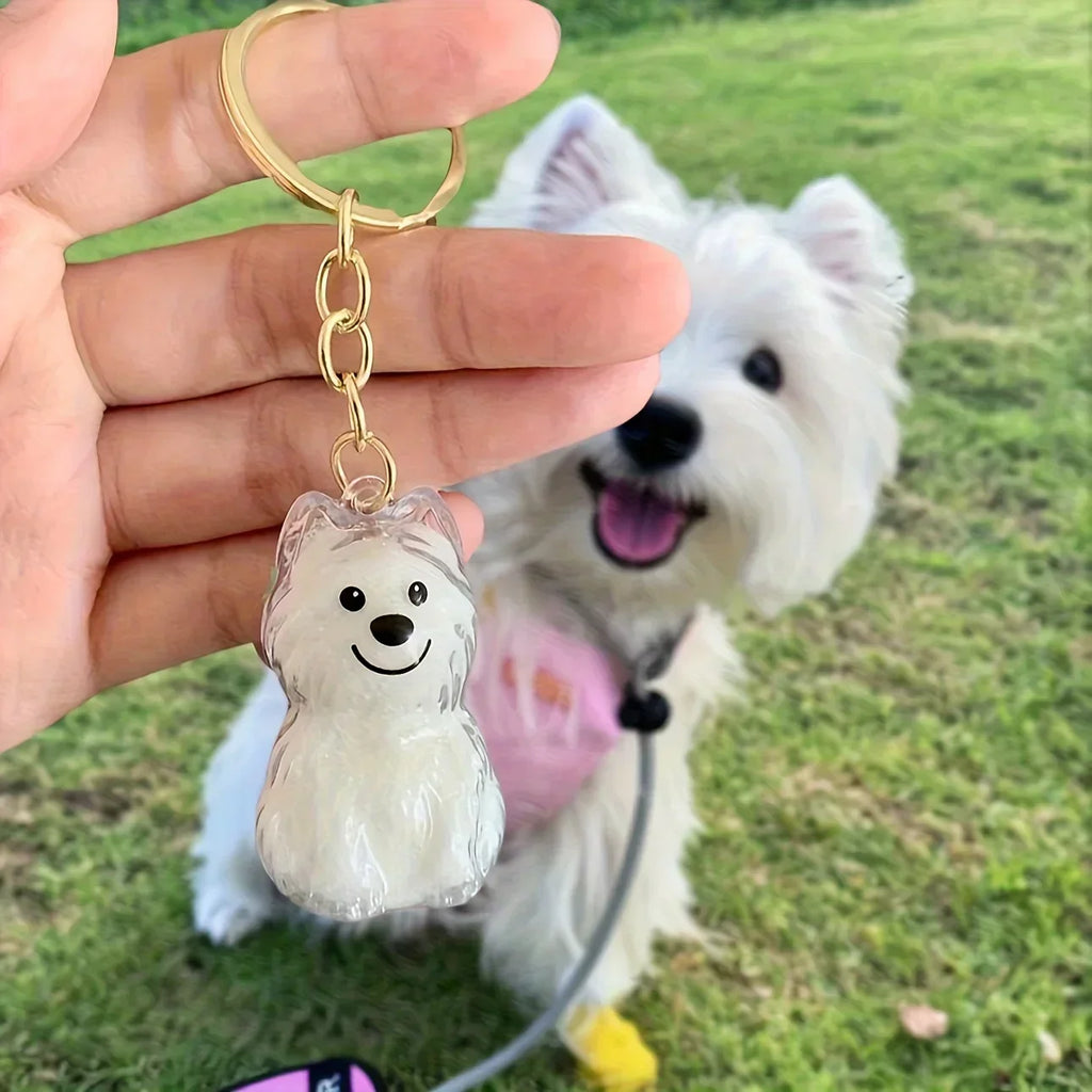 Transparent Dog & Cat Hair Storage Container, Adorable Pet Keepsake Capsule, Pendant,  Key Ring, Pet Lovers, Memorial Keychain