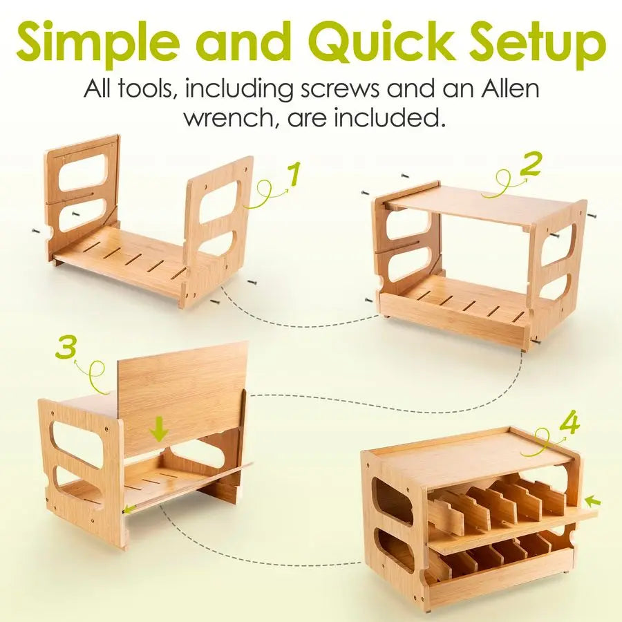 Cat Food Organizer, Pantry, Cat Food Storage, Bamboo