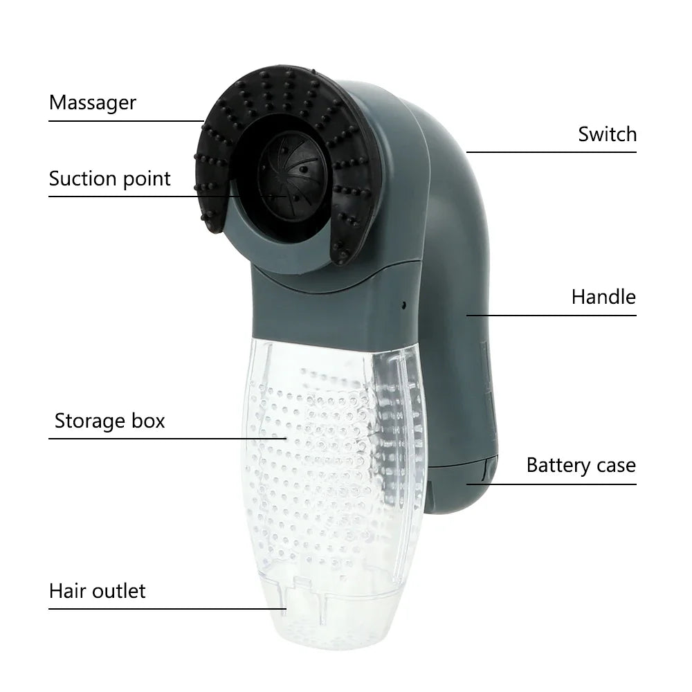 Vacuum Fur Cleaner, Electric Cat and Dog Hair Remover, De-shedding, Clipper Suction Device, Pet Massage, Animals Hair Comb
