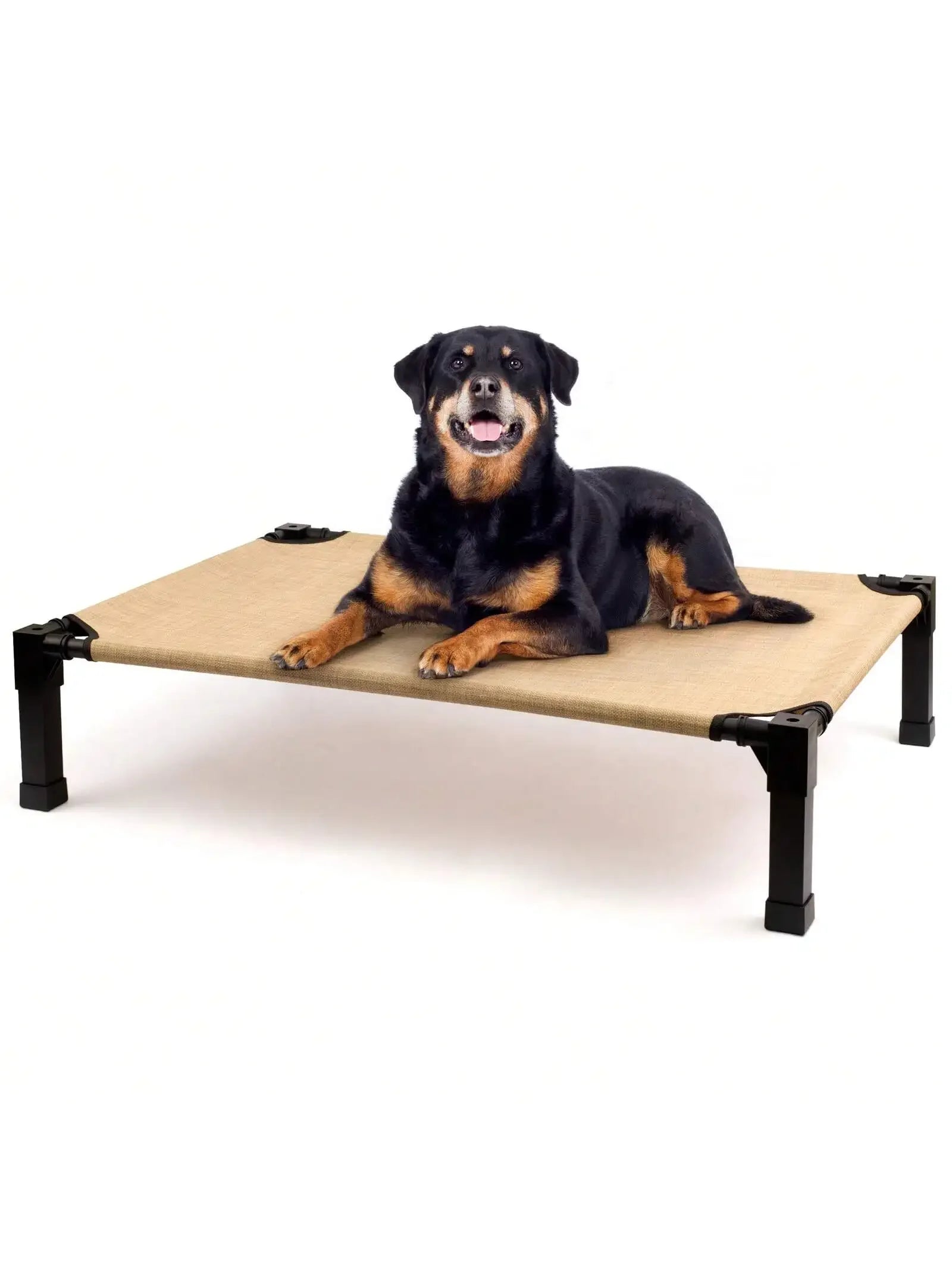 Upgraded Elevated Dog Bed- Portable Outdoor Dog Cot For Large Pets, Stable Anti-Slip Feet,Breathable Mesh, Easy Assembly For Camping, Beach, Patio, Indoor Use, Outdoor Dog Bed, Camping Pet Gear