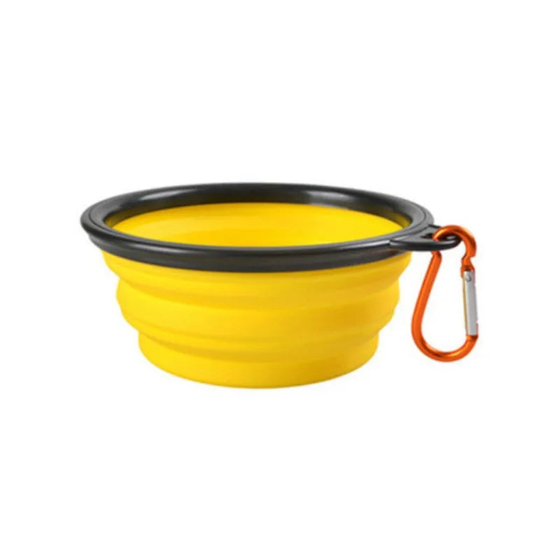 Portable Silicone Collapsible Pet Food Bowl.  Travel Outdoor Water Food Bowl