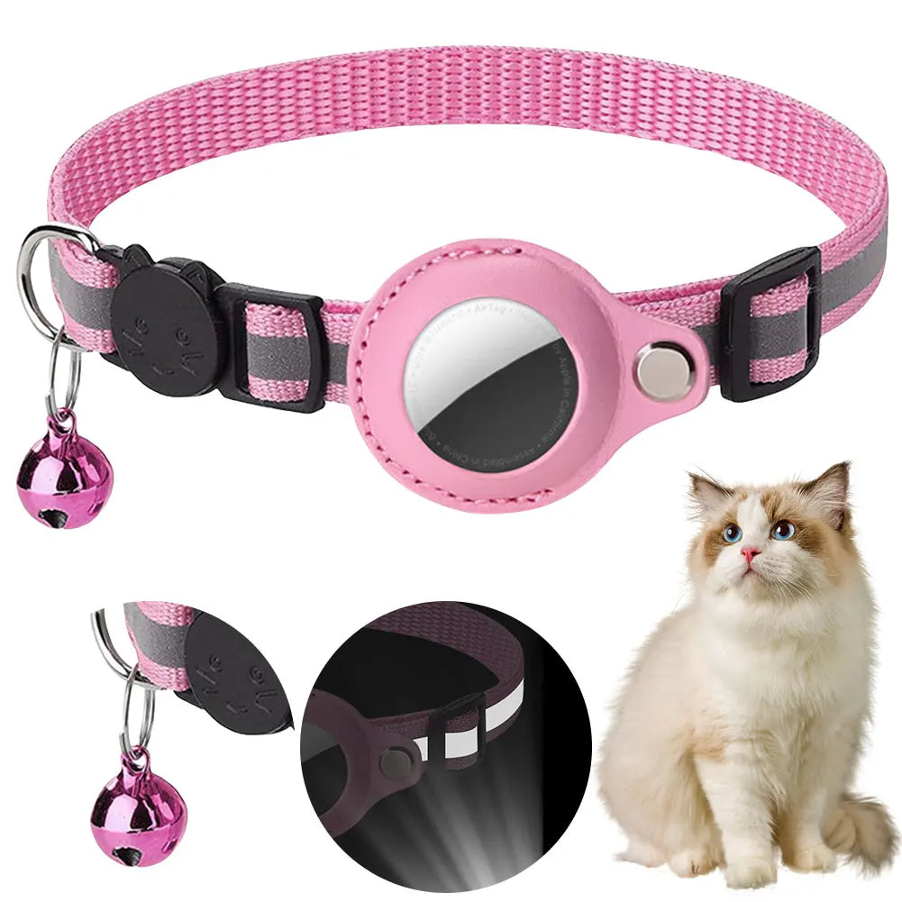 Apple Air Tag, Reflective Pet Collar, Safety Buckle, Kitten Collar Adjustable