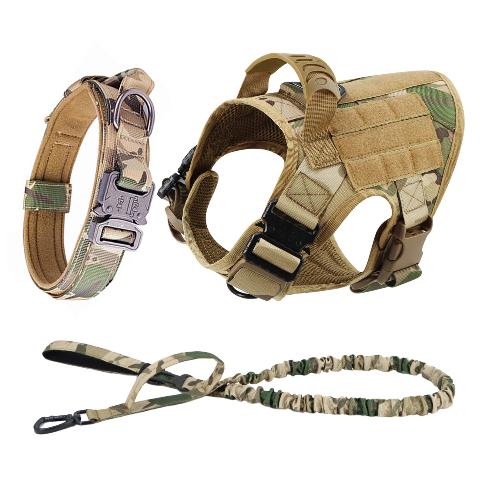 Large Dog Harness and Leash Set, Training Walking Vest Dog Harness and Collar for Medium/Large Dogs