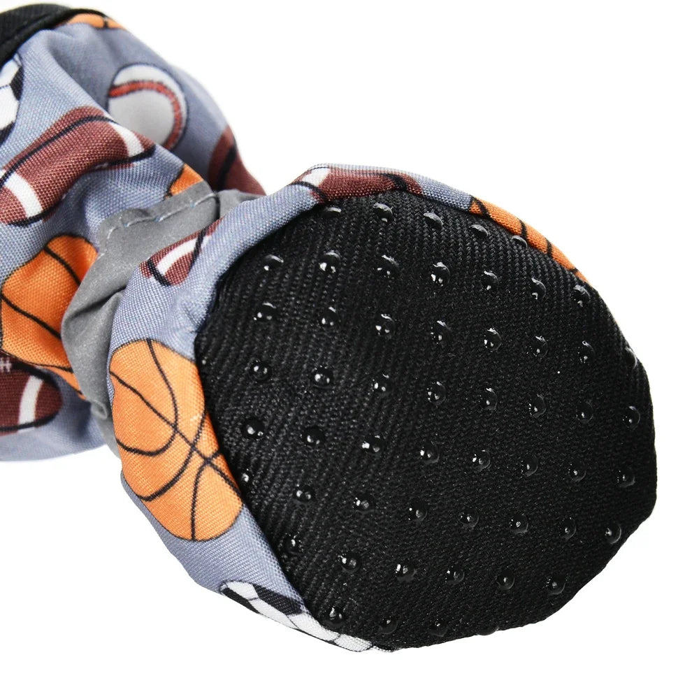4pcs Pet Dog Shoes, Anti-slip, Soft Adjustable Paw Boots, Outdoor Sneakers