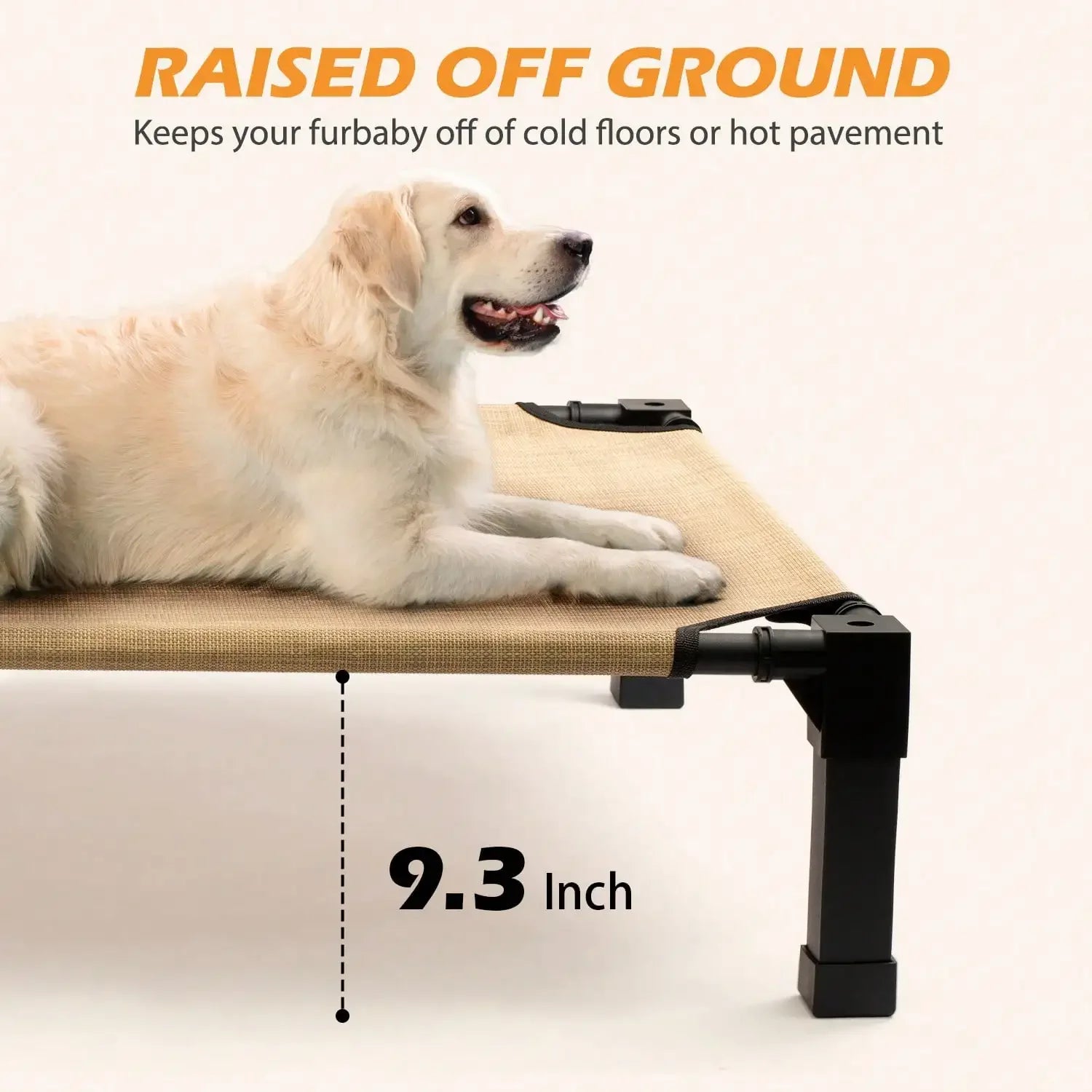 Upgraded Elevated Dog Bed- Portable Outdoor Dog Cot For Large Pets, Stable Anti-Slip Feet,Breathable Mesh, Easy Assembly For Camping, Beach, Patio, Indoor Use, Outdoor Dog Bed, Camping Pet Gear