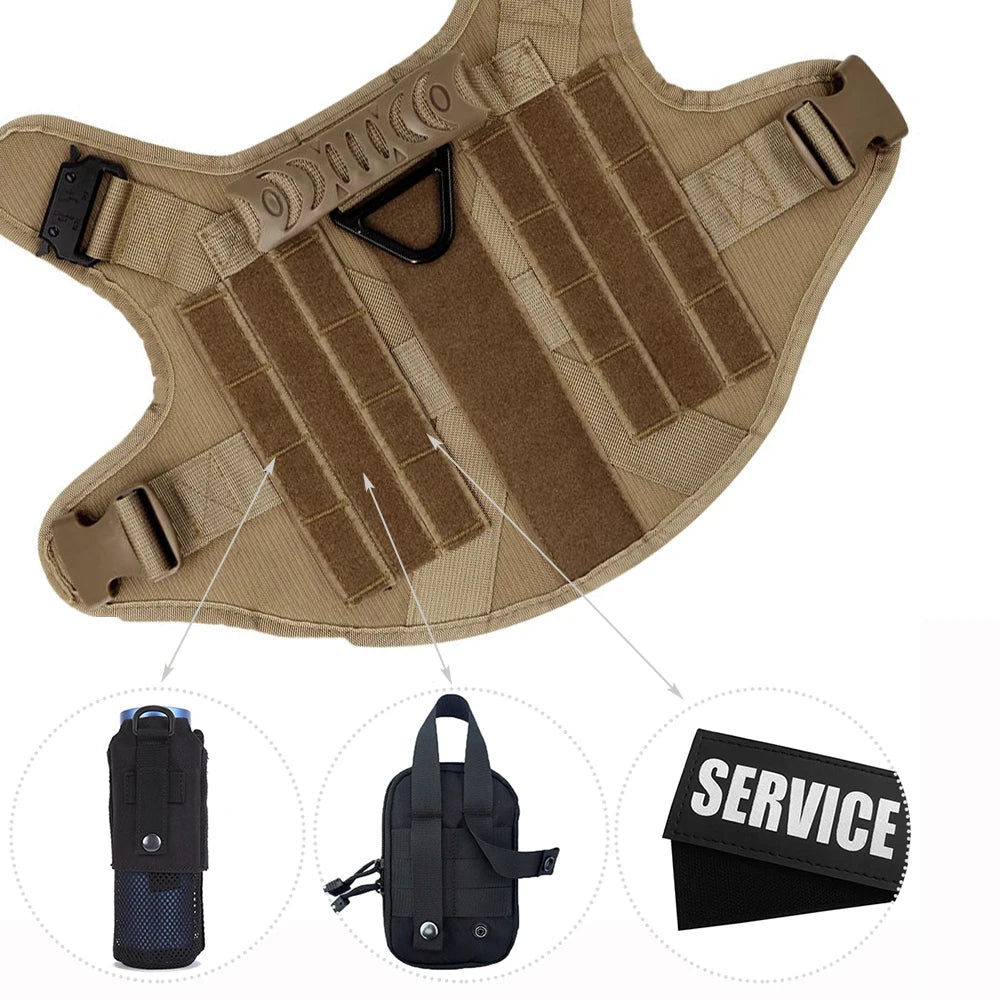 Large Dog Harness and Leash Set, Training Walking Vest Dog Harness and Collar for Medium/Large Dogs
