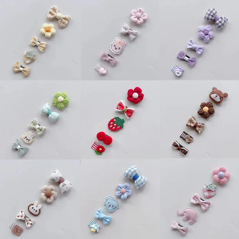5pcs Dog & Cat Grooming Bows Fashion, Pet Dog Hair Clips, Hair Accessories