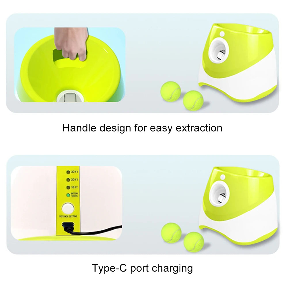 Automatic Dog Ball Thrower, Launcher, Interactive Dog Fetch Machine with 3 Tennis Balls for Indoor/Outdoor Throwing