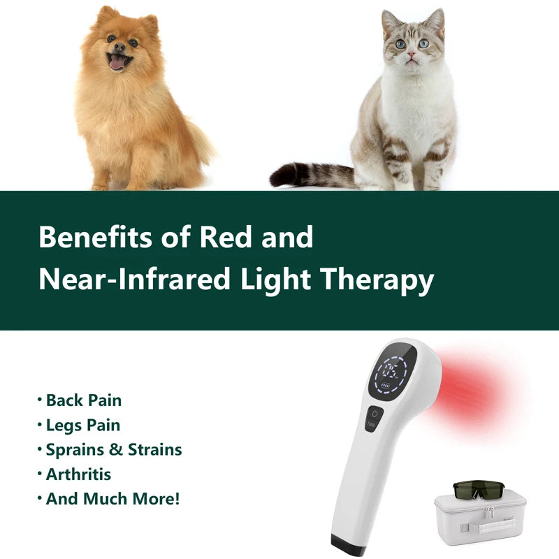 Handheld Laser Therapy for Dogs, Laser Diode, Red Light Therapy for Pain Relief & Wound Healing & Joint/Muscle Stiffness