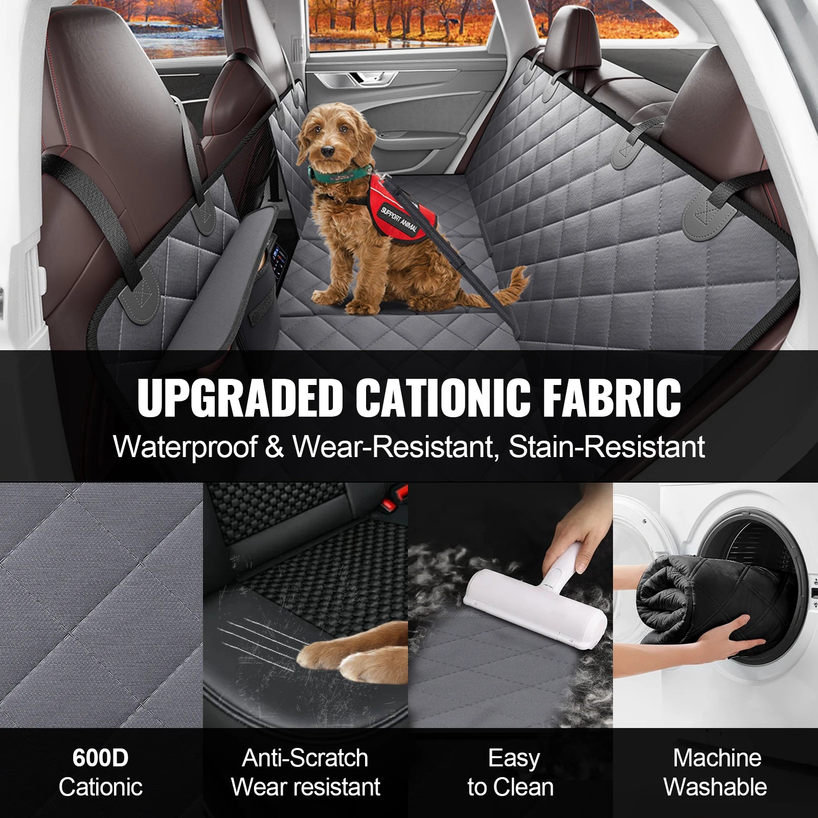 Back Seat Extender, Hammock, Waterproof, Hard Bottom