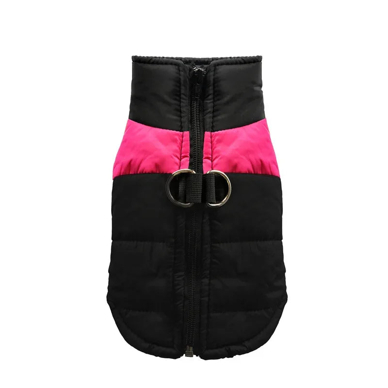 Waterproof Warm Dog Clothes, Winter Vest Padded, Zipper Jacket for Small Medium, Big Dogs Outfit