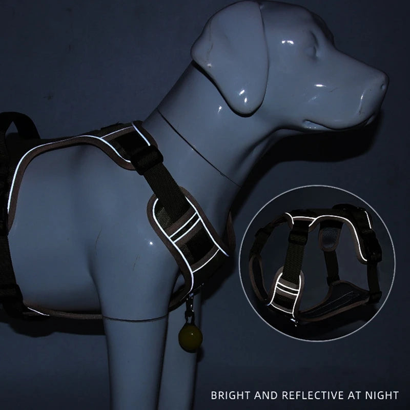 Dog Harness Reflective, Medium, Large, Tactical Vest, Waterproof, Oxford Cloth, Pet Accessories