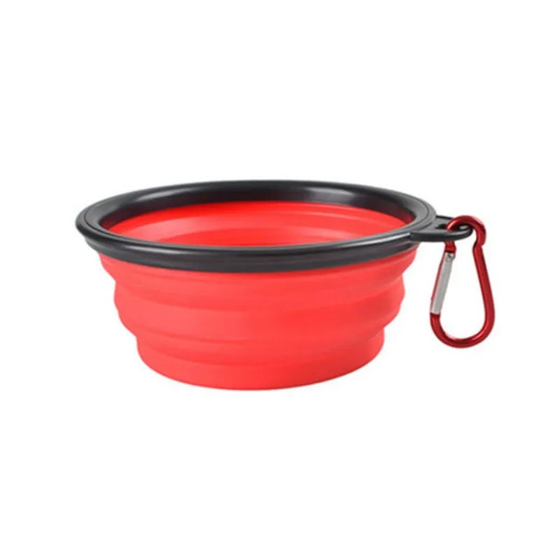 Portable Silicone Collapsible Pet Food Bowl.  Travel Outdoor Water Food Bowl