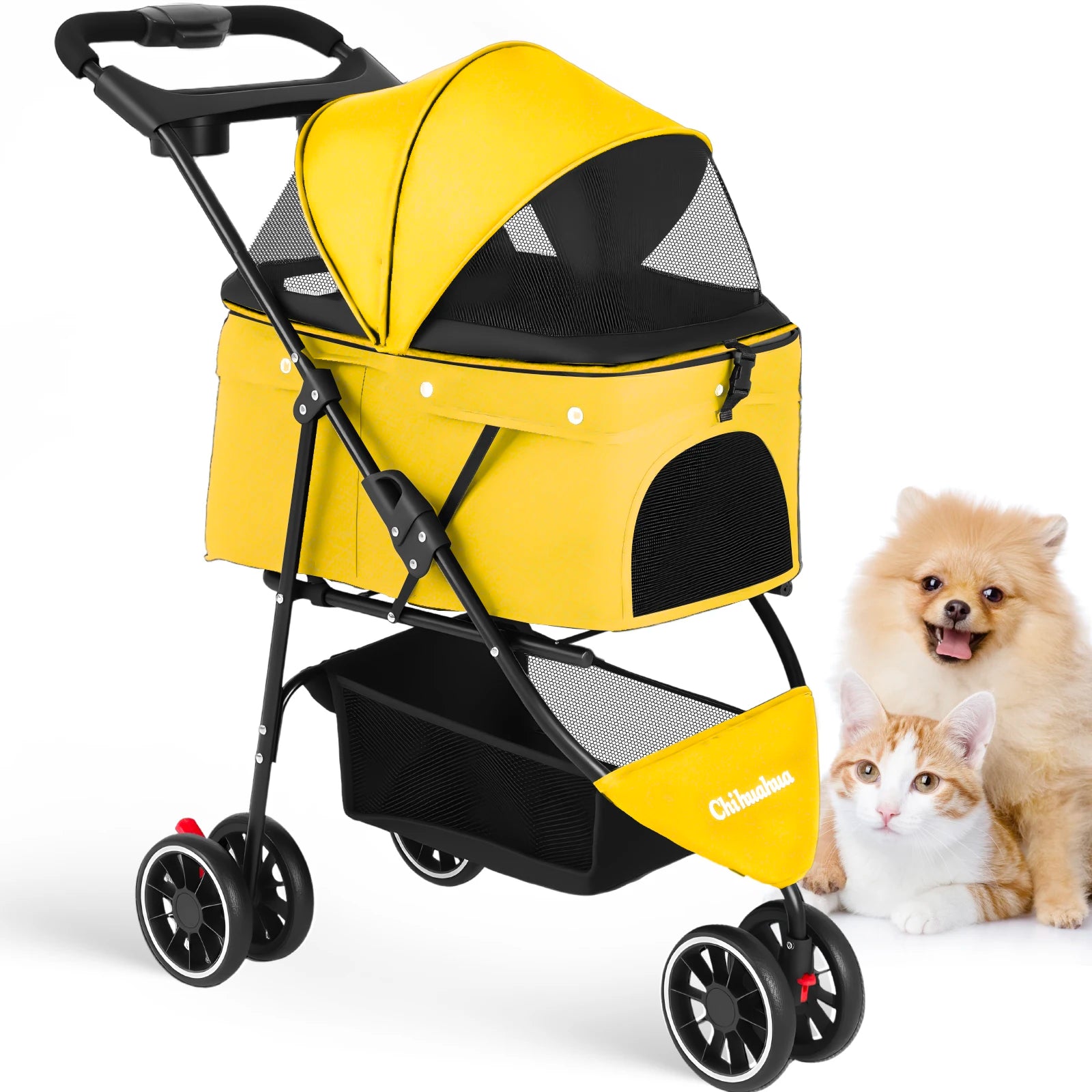 Pet Stroller For Small Pets, Portable Dog Stroller, Foldable, Carrier