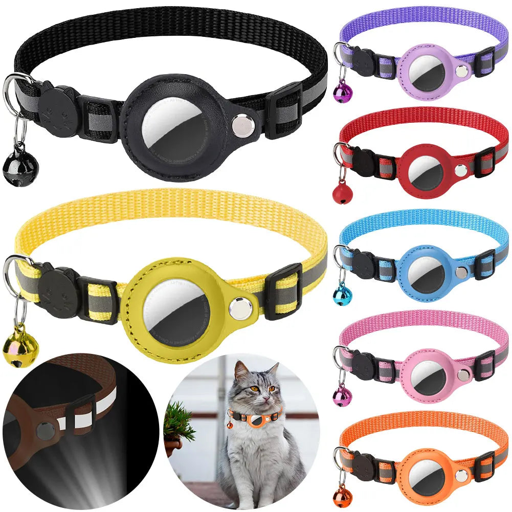 Apple Air Tag, Reflective Pet Collar, Safety Buckle, Kitten Collar Adjustable