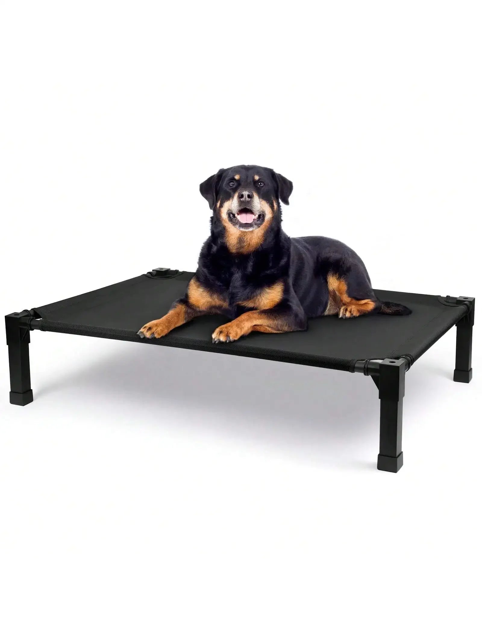 Upgraded Elevated Dog Bed- Portable Outdoor Dog Cot For Large Pets, Stable Anti-Slip Feet,Breathable Mesh, Easy Assembly For Camping, Beach, Patio, Indoor Use, Outdoor Dog Bed, Camping Pet Gear