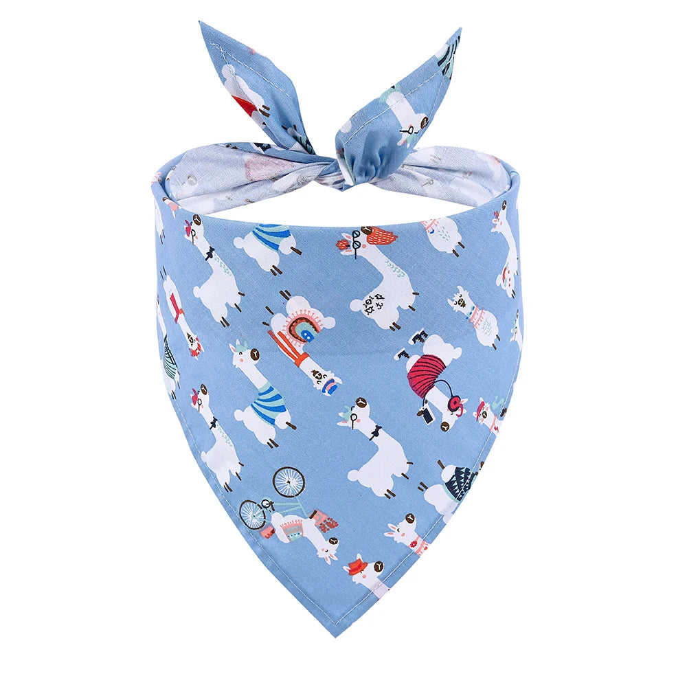 Dog Bandana Fruit, Floral, Washable, Soft.  Adjustable for Small, Medium and Large Dogs