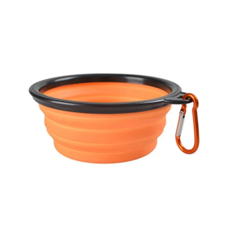Portable Silicone Collapsible Pet Food Bowl.  Travel Outdoor Water Food Bowl