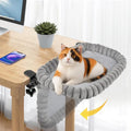 XLarge Cat Desk Bed 90 Foldable SpaceSaving Cat Beds, 2 Washable Covers Faux Rabbit Fur amp Cool Mesh, HeavyDuty Frame Supports