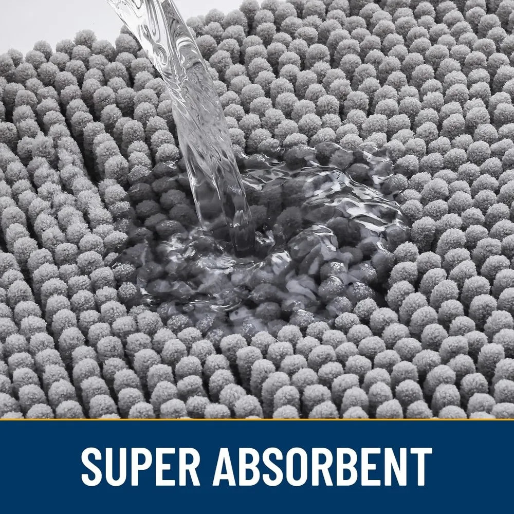 Absorbent, Non-Slip Dog Door Mat, Quick Dry, Washable, Indoor Entryway Carpet, Grey 48x30
