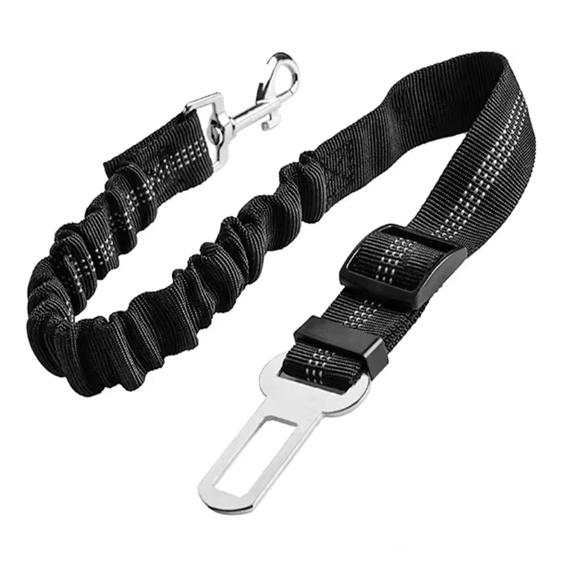 Dog Pet Car Safety Seat Belt, Elastic Buffer Traction Rope, Dog Safety Leash for Vehicle Travel
