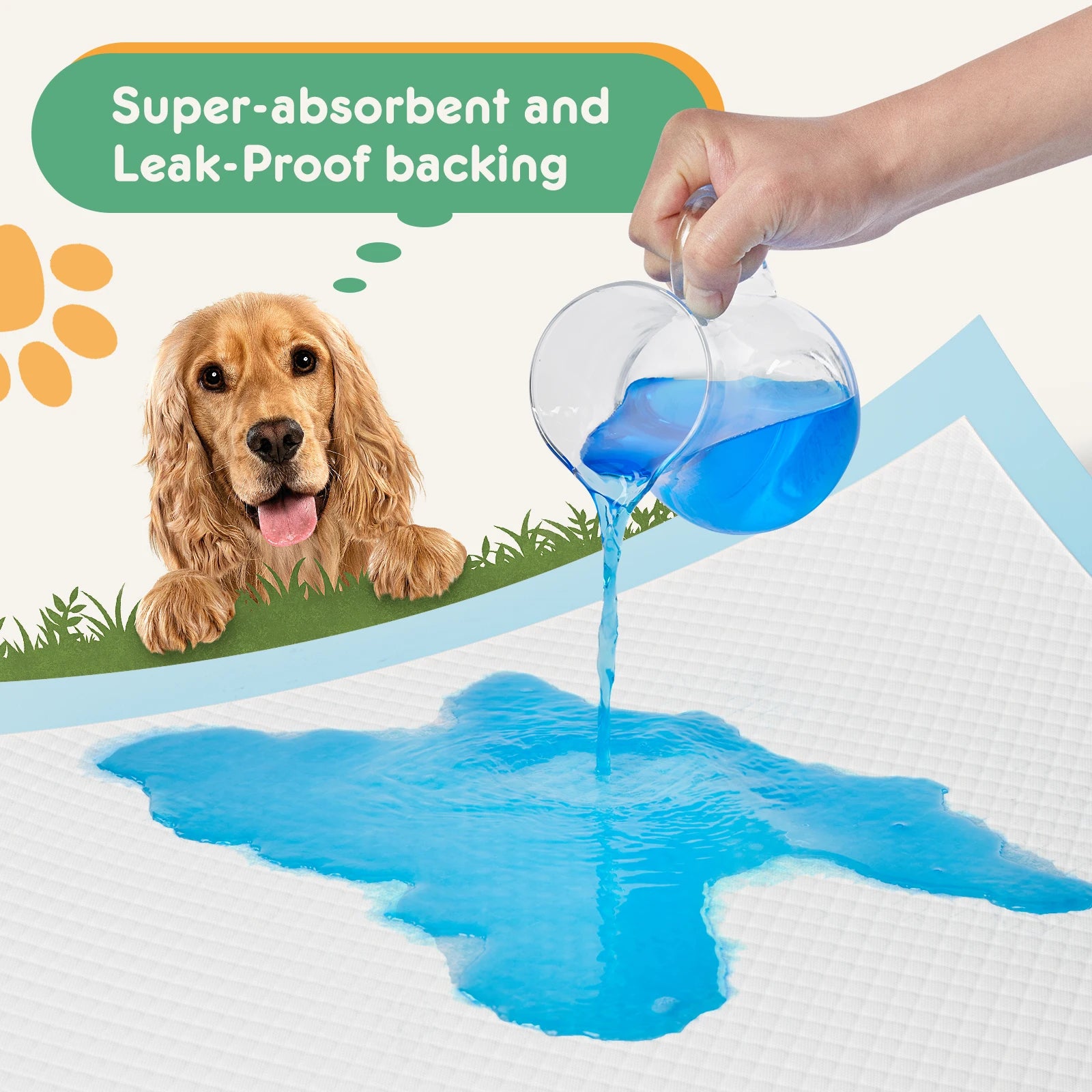 JHK 150 Count 22"x 22" Super Absorbency Disposable Underpads, Leakproof, Quick Drying, Pee Pads