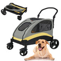 Heavy Duty Dog Stroller, Foldable Pet Trolley Carrier Double Door Jogger Cart for Large Dogs, Outdoor Walking Exercise 30 Inch