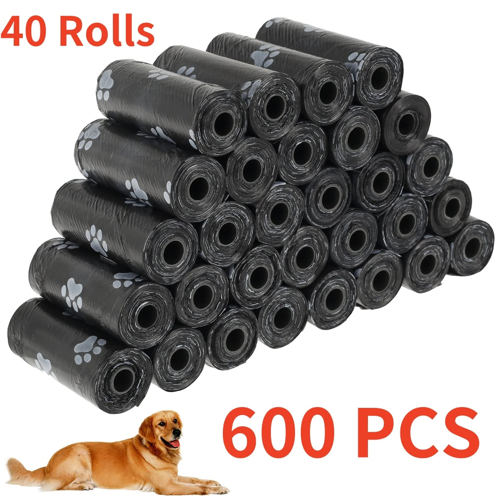 2/40 Rolls Pet Dog Poop Bags, Dispenser Collector Garbage Bag, Pooper Scooper Bag, Small Rolls, Outdoors