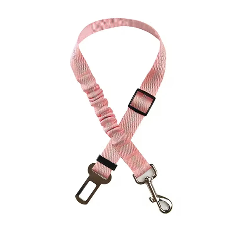 Dog Pet Car Safety Seat Belt, Elastic Buffer Traction Rope, Dog Safety Leash for Vehicle Travel