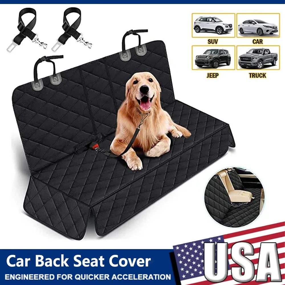 Universal Back Seat Cover For Dogs & Cats, Waterproof, Auto, SUV, Truck, Rear Seat Protector Mat, Nonslip, Safety.