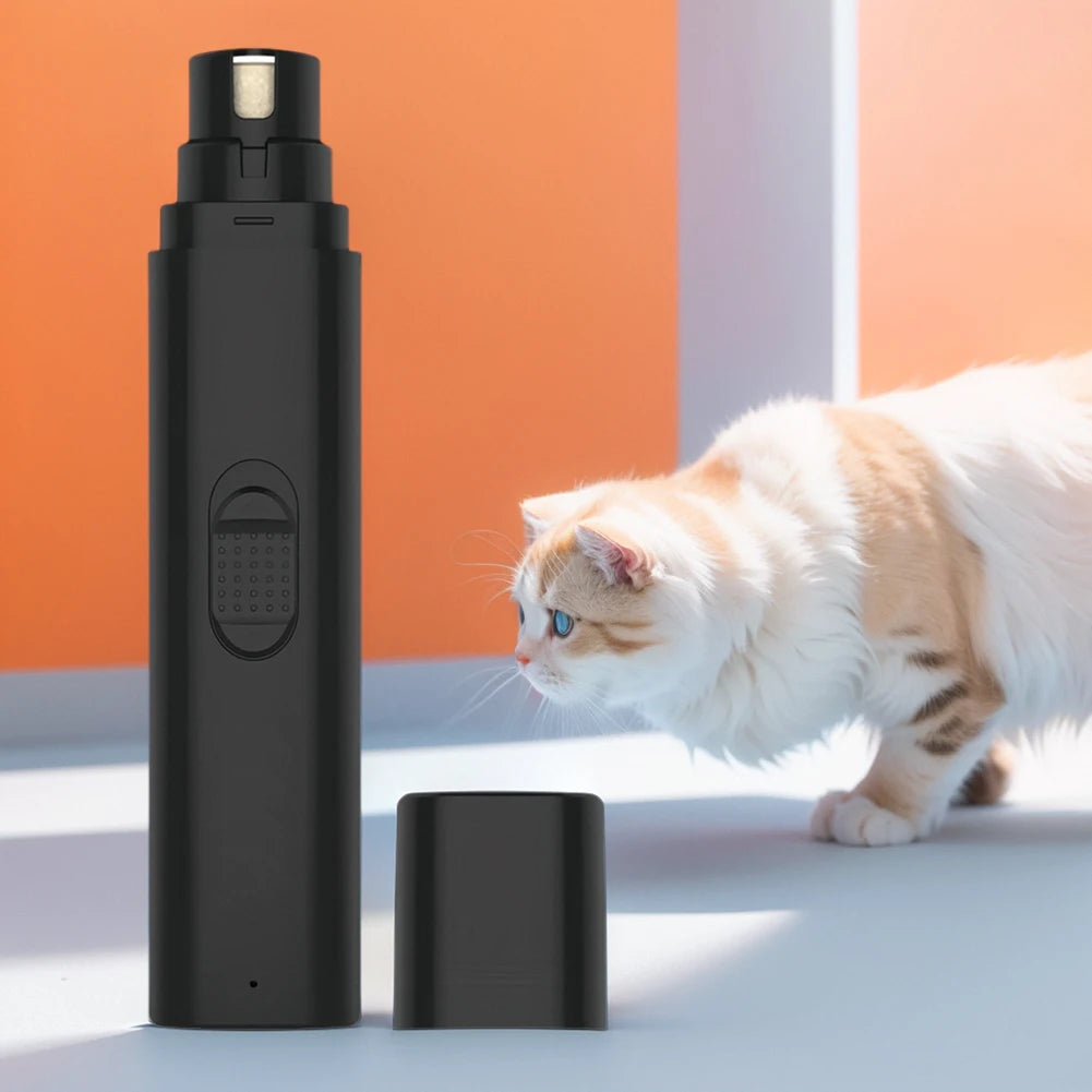 Electric Pet Nail Trimmer, Painless, Grooming and Smoothing Cat Nail Grinder, Rechargeable for Small, Medium, Large Dogs and Cats